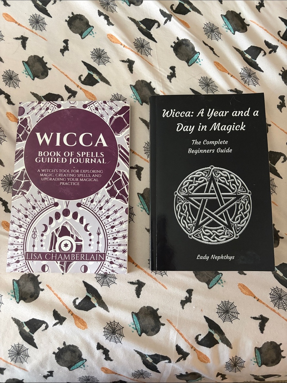 2 Book Set-Wicca: A Year and a Day in Magick/Wicca Book of Spells Guided Journal